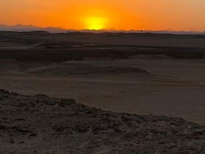 jeep crossing golden dunes during a Super Safari Trip Marsa Alam at sunset