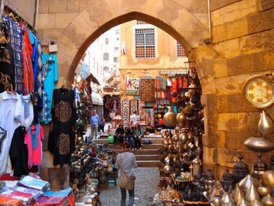 Colorful local shops and luxury boutiques at Port Ghalib best place for shopping