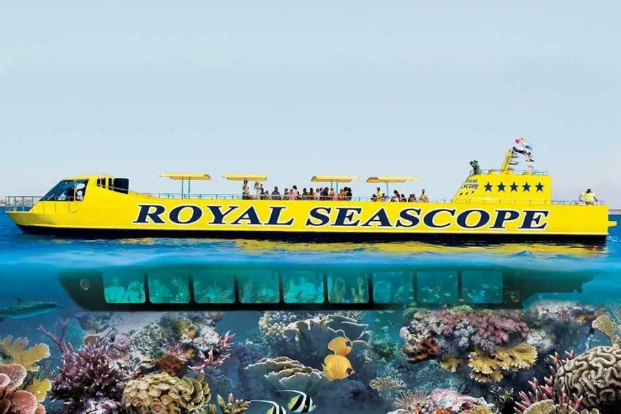 Submarine Sharm El Sheikh underwater tour with coral reefs and marine life